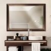 Bronze Copper Oil Rubbed Framed Wall Mirror, Vanity Mirror, Bathroom Mirrors, Rectangle Mirrors, Living Room Mirrors - 26" x 32"