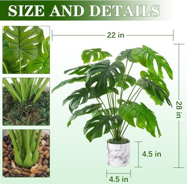 28" Fake Plants Tall Artificial Faux Plants in Pot for Home Farmhouse Bedroom Living Room Decor Indoor