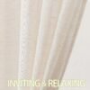 Linen Sheer Curtains 108inches Long for Living Room Flax Blend Retro Window Draperies for Bedroom Sheers Rod Pocket 52" w x 2Panel Natural