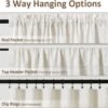 Natural Linen Curtains 78 Inch Length for Living Room Bedroom 2 Panels Set Rod Pocket Light Filtering Semi Sheer Window Curtains 52 Inch Width Boho Farmhouse Linen Drapes Cream Ivory, W52xL78