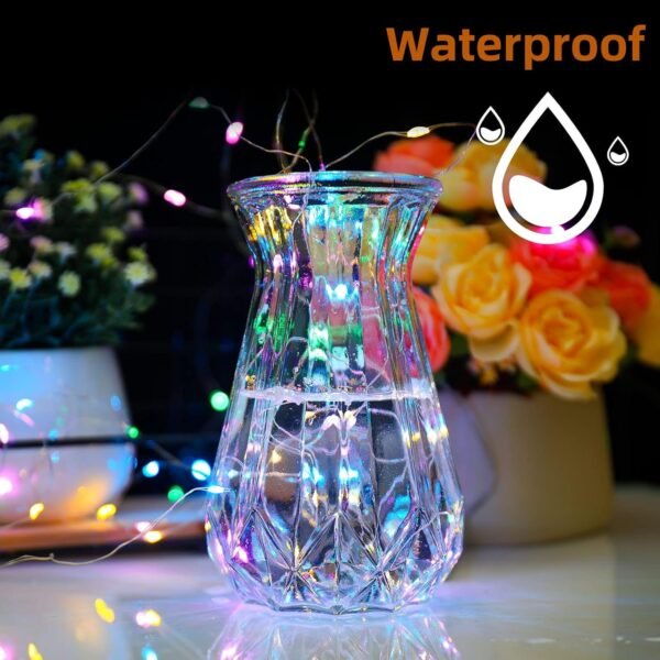 Mandiq 4 Pack Fairy Lights Battery Operated, String Lights 10ft 30 LEDs, Flashing and Constant Light Mode, Silver Wire Mini Lights for Festival, Christmas Decoration, Multicolor…