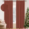 100% Blackout Shield Linen Blackout Curtains 84 Inches Long 2 Panels Set, Blackout Curtains for Bedroom, Thermal Insulated Rod Pocket Window Curtains & Drapes Living Room, 50W X 84L, Beige