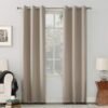 Energy Saving Blackout Grommet Curtain Panel, 40" x 84", Dove White 2 Count (Pack of 1)