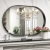 81h17mB8fTL._AC_SL1500.jpg Black Oval Mirror for Bathroom Vanity 20x30 Inch, Matte Black Bathroom Mirrors for Wall Metal Frame, Wall Mounted Mirror for Bedroom Living Room Wall Decor Hang Vertical and Horizontal