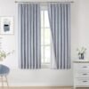 Natural Full Blackout Curtains Linen Blended Darkening Window Curtains 84 inch for Living Room Bedroom Thermal Insulated Pinch Pleat Drapes with Hooks 2 Panel 40"Wx84"L