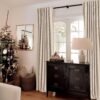 100% Blackout Curtains for Bedroom, Thermal Insulated Linen Blackout Curtains 96 Inch Length 2 Panels Set, Back Tab/Rod Pocket Room Darkening Curtains for Bedroom, Nursery -Oatmeal,W50 X L96