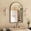 81n55QEtJDL._AC_SL1500.jpg 24"x36" Gold Arched Bathroom Mirror - Wall Mirror for Bathroom, Metal Frame Vanity Mirror, Dresser Mirror, Arch Decorative Mirrors for Living Room, Bedroom, Entryway, Mantle