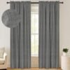 100% Blackout Shield Linen Blackout Curtains 84 Inches Long 2 Panels Set, Blackout Curtains for Bedroom, Thermal Insulated Rod Pocket Window Curtains & Drapes Living Room, 50W X 84L, Beige