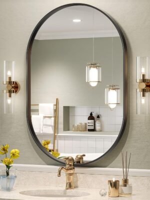 81rYRZRqvSL._AC_SL1500.jpg Black Oval Mirror for Bathroom Vanity 20x30 Inch, Matte Black Bathroom Mirrors for Wall Metal Frame, Wall Mounted Mirror for Bedroom Living Room Wall Decor Hang Vertical and Horizontal