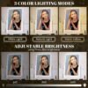 Vanity Makeup Mirror with Lights, Lighted Make Up Mirror for Desk/Table, Rectangle Light Up Mirror with 3 Color Lighting Modes & Adjustable Brightness 13.6" x 16" (White)