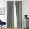Natural Full Blackout Curtains Linen Blended Darkening Window Curtains 84 inch for Living Room Bedroom Thermal Insulated Pinch Pleat Drapes with Hooks 2 Panel 40"Wx84"L