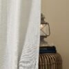 Linen Curtains for Living Room,Semi-Sheer Curtains 108 Inches Long,Living Room Curtains 2 Panel Sets,White Curtains Pinch Pleated Curtains & Drapes(W52 x L108 Inch, Off-White)