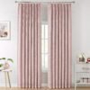Natural Full Blackout Curtains Linen Blended Darkening Window Curtains 84 inch for Living Room Bedroom Thermal Insulated Pinch Pleat Drapes with Hooks 2 Panel 40"Wx84"L