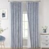 Natural Full Blackout Curtains Linen Blended Darkening Window Curtains 84 inch for Living Room Bedroom Thermal Insulated Pinch Pleat Drapes with Hooks 2 Panel 40"Wx84"L