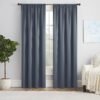 Modern Room Darkening Rod Pocket Window Curtain for Bedroom (1 Panel), 54 in x 54 in, Grey