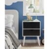 A small bedside table with two drawers, white bedside table, suitable for bedrooms and living rooms