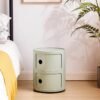 Bedroom  Round Mobile Nightstands Nordic Storage Cabinet Mini Bedside Table Storage Rack Night Table Furniture Home Accessories