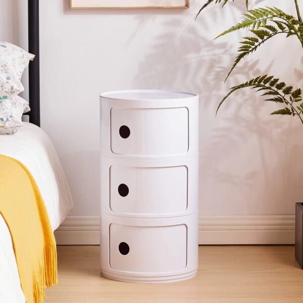 Bedroom  Round Mobile Nightstands Nordic Storage Cabinet Mini Bedside Table Storage Rack Night Table Furniture Home Accessories