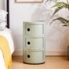 Bedroom  Round Mobile Nightstands Nordic Storage Cabinet Mini Bedside Table Storage Rack Night Table Furniture Home Accessories