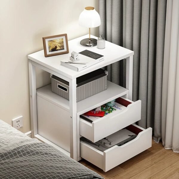 Bedside Table Modern Home Living Room Rack Sofa Side Cabinet Simple Bedroom Bedside with Drawer Storage Small Cabinet