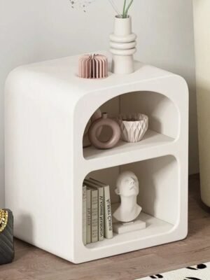 Italian White Nightstands Bedroom White Organizers Simple Bedside Table Luxury Center Makeup Small Nachttisch Home Furniture