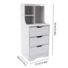 Multifunction 33Inch Bedroom Storage Nightstand, Modern Bedside End Table with 3 Drawer