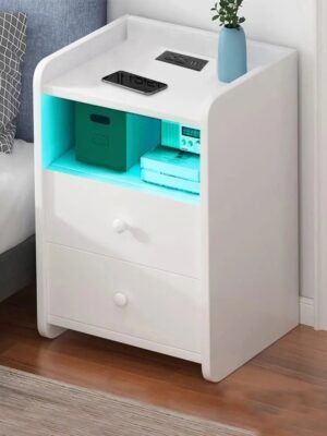 Nightstand with Drawers,White nightstand,End Table,Bedside Table,Bedside Cupboard,Bedside Cabinets,Small Spaces Side End