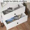 Nightstands，with 2 Storage Drawers Metal Legs Bedside Night Table for Storage in Bedroom, Stable Metal Frame，Nightstands