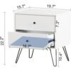 Nightstands，with 2 Storage Drawers Metal Legs Bedside Night Table for Storage in Bedroom, Stable Metal Frame，Nightstands