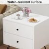 Nightstands，with 2 Storage Drawers Metal Legs Bedside Night Table for Storage in Bedroom, Stable Metal Frame，Nightstands