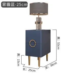 Nordic Bedroom Bedside Table Modern Narrow Rock Surface Nightstand 2 Drawers Wooden Bedroom Tables Night Stand