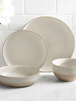 Cream 16-Piece Dinnerware Set